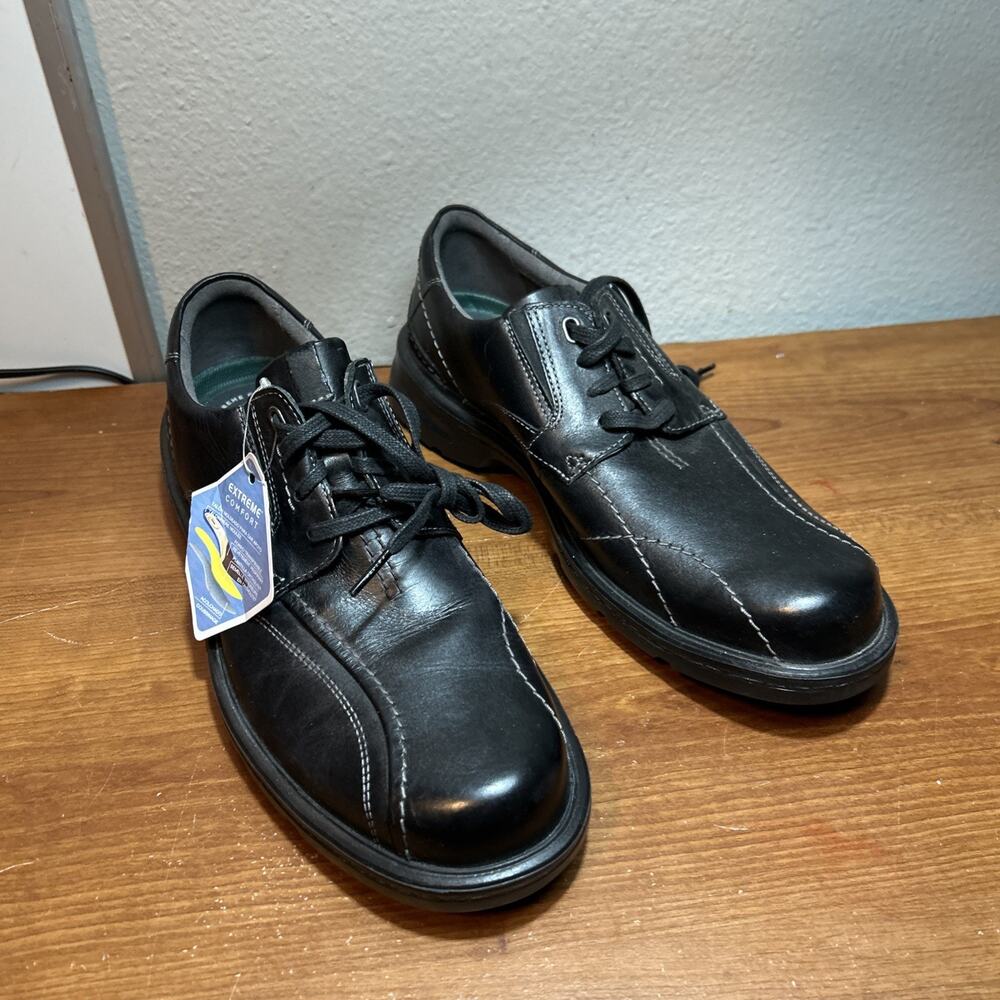 Clarks Originals Men's Gessler Lace Black Leather 26171539 Size 10.5